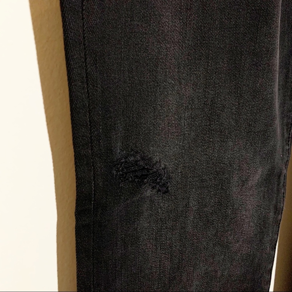BCBGMAXAZRIA Distressed Black Boyfriend Jeans - Picture 3 of 8